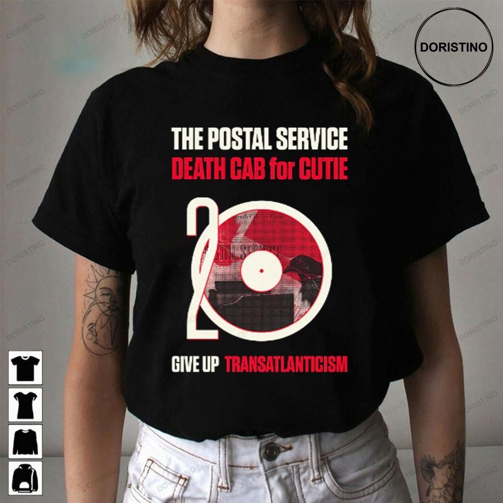 The Postal Service Death Cab For Cutie 20th Anniversary Of Give Up Transatlanticism Limited Edition T-shirts